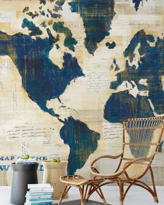World Map Collage Wallpaper