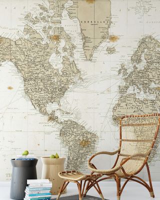 The World is Your Oyster Map Wallpaper