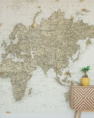The World is Your Oyster Map Wallpaper