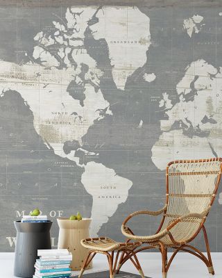 Slate World Map Wallpaper