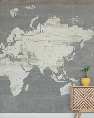 Slate World Map Wallpaper