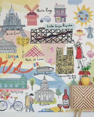 Paris Essentials Map Wallpaper
