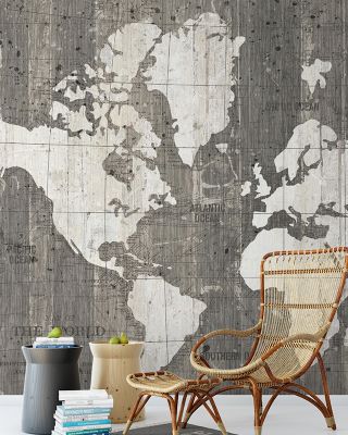 Old World Map Neutral Wallpaper