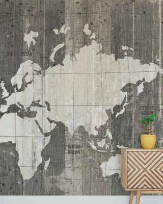 Old World Map Neutral Wallpaper