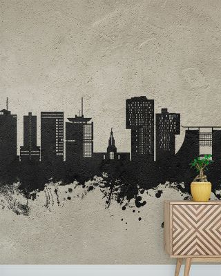 Accra Ghana Skyline Concrete Wallpaper