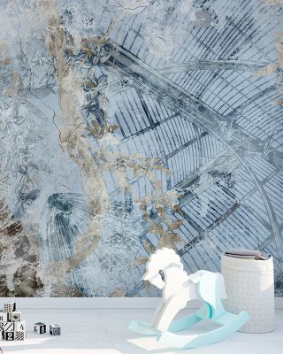 Aged Greenhouse Vintage Wallpaper