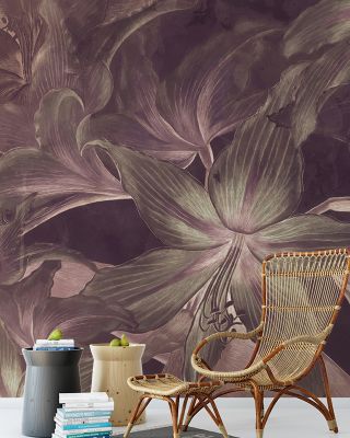 Amarantus Dream Shiny Floral Wallpaper