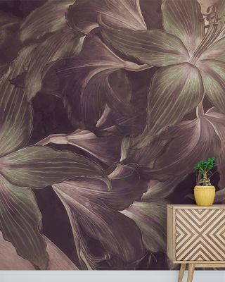 Amarantus Dream Shiny Floral Wallpaper