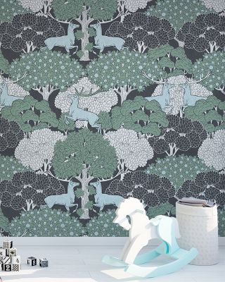 Antlers Rustic Wallpaper