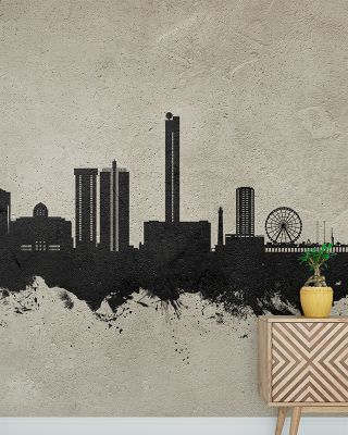 Atlantic City New Jersey Skyline Concrete Wallpaper