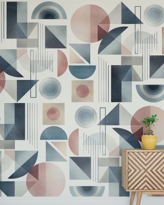Bauhaus Geometric Abstract Wallpaper