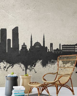 Beirut Lebanon Skyline Concrete Wallpaper
