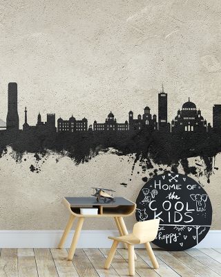Belgrade Serbia Skyline Concrete Wallpaper
