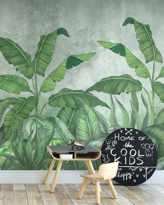 Big Leaves Botanical Wallpaper