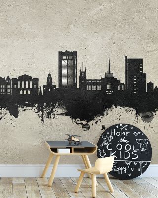 Blackburn England Skyline Concrete Wallpaper