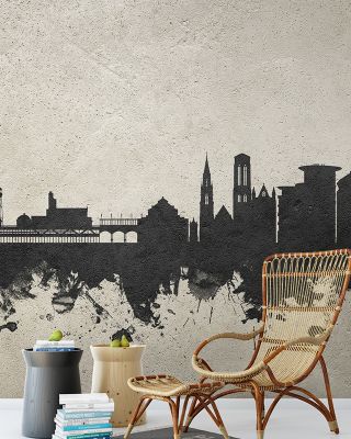 Bournemouth England Skyline Concrete Wallpaper - Modern Maps & Cities Design