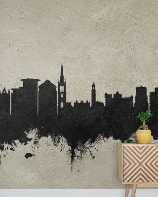 Bournemouth England Skyline Concrete Wallpaper - Modern Maps & Cities Design