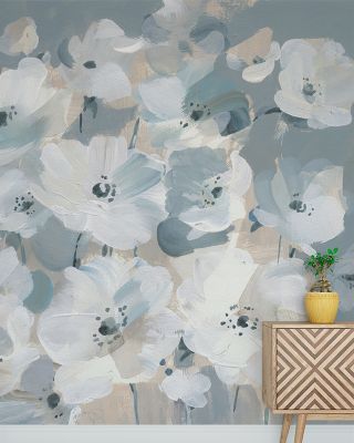 Breezy Blooms Floral Wallpaper - Elegant Flower Design