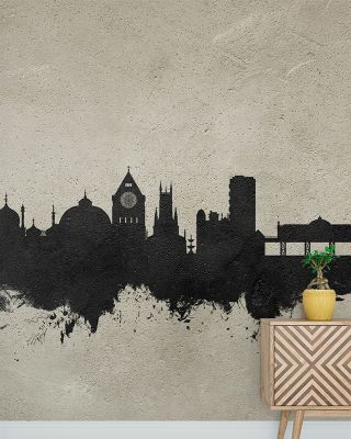 Brighton England Skyline Concrete Wallpaper - Modern Maps & Cities Design