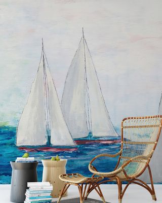Broad Reach Sea View Nature Wallpaper - Coastal Design
