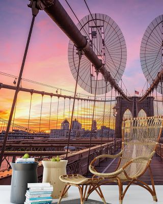 Brooklyn Bridge at Sunrise Wallpaper - Sunrise View Nature Design