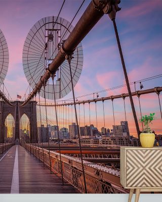 Brooklyn Bridge at Sunrise Wallpaper - Sunrise View Nature Design
