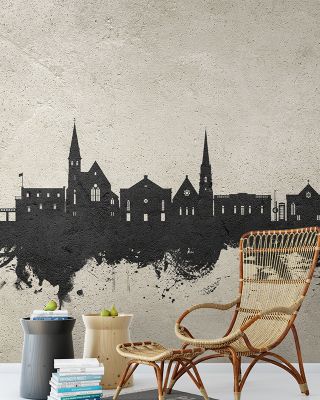 Broughty Ferry Scotland Skyline Concrete Wallpaper - Modern Maps & Cities Design