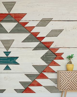 Cabin Life Neutral Abstract Wallpaper - Art & Design