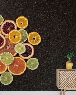 Citrus Drama Abstract Wallpaper - Modern Art & Design