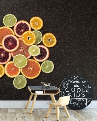 Citrus Drama Abstract Wallpaper - Modern Art & Design