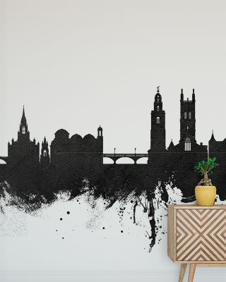 Cork Ireland Skyline Black & White Wallpaper - Maps & Cities Design