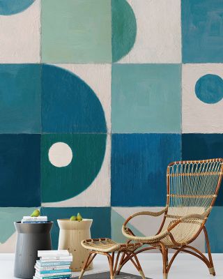 Cubic Harmony Abstract Wallpaper - Modern Art & Design