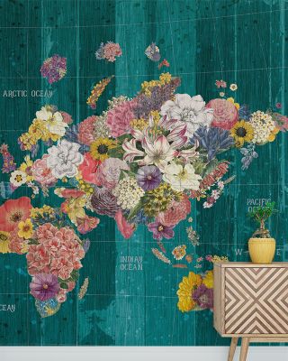 Dark Botanical World Wallpaper