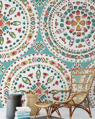 Charming Dish of Bloom Floral Wallpaper