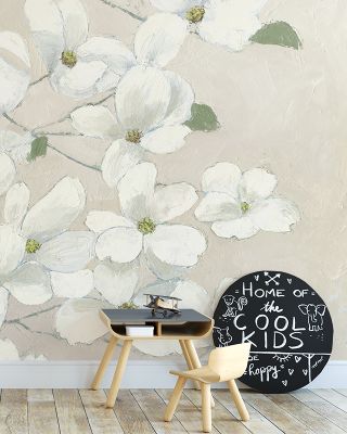 Lovely Dogwood Darlings Floral Wallpaper