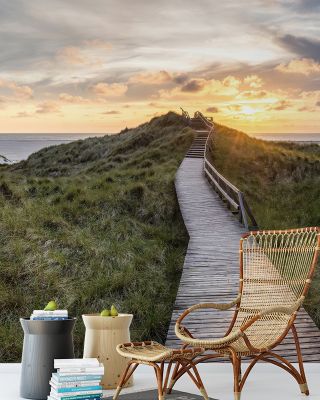 Scenic Double Boardwalk Wallpaper