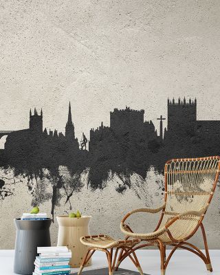 Modern Durham England Skyline Concrete Urban Wallpaper