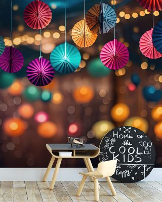 Festive Festival Room Artistic Wallpaper