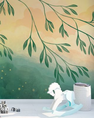 Enchanting Fireflies Nightscape Wallpaper