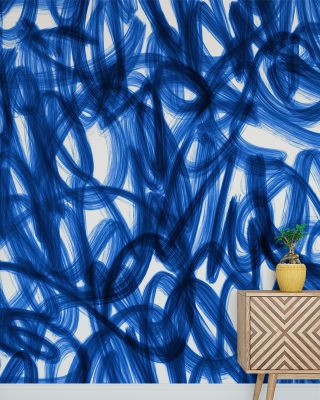 Abstract Floating Scribbles Artistic Wallpaper