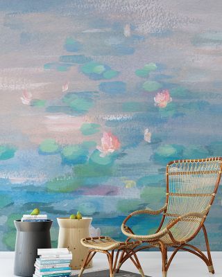 Serene Floating Waterlilies Scenic Wallpaper