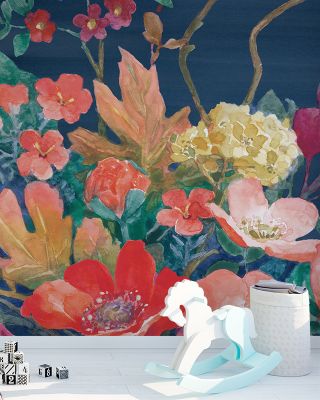 Bold Floral Drama VI Wallpaper