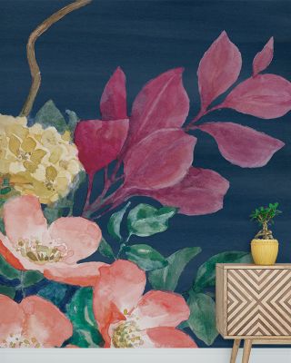 Bold Floral Drama VI Wallpaper