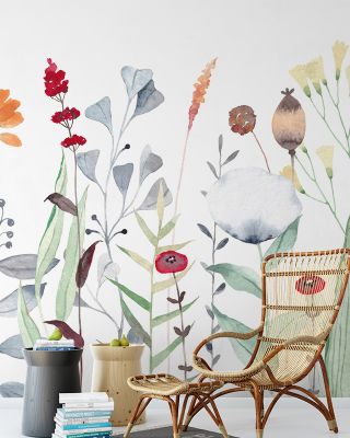 Vibrant Floral Jungle Wallpaper