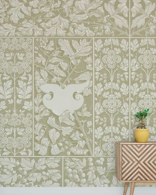 Fresh Flowers and Berries Botanical Wallpaper