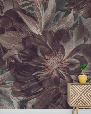 Dark Plum Foliage Study Wallpaper