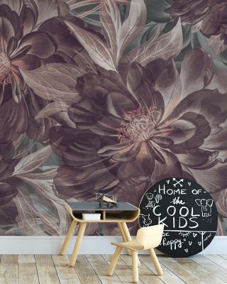 Dark Plum Foliage Study Wallpaper
