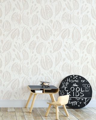 Gent, Sand and White Tonal Wallpaper