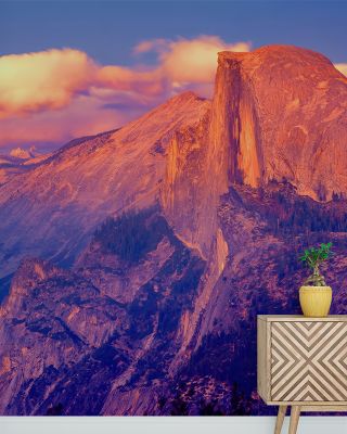 Half Dome in Falling Sunlight Scenic Wallpaper