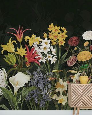 Happy Spring Flowers Floral Wallpaper